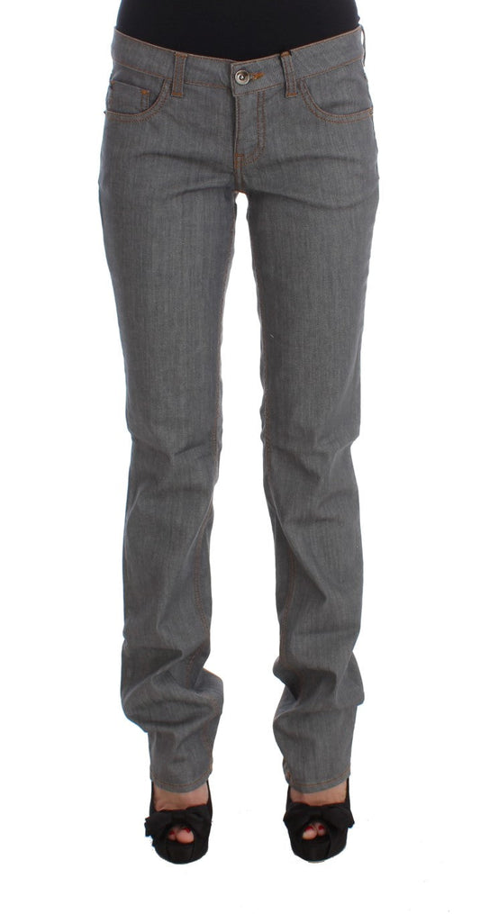 Costume National Gray Cotton Regular Fit Denim Women's Jeans