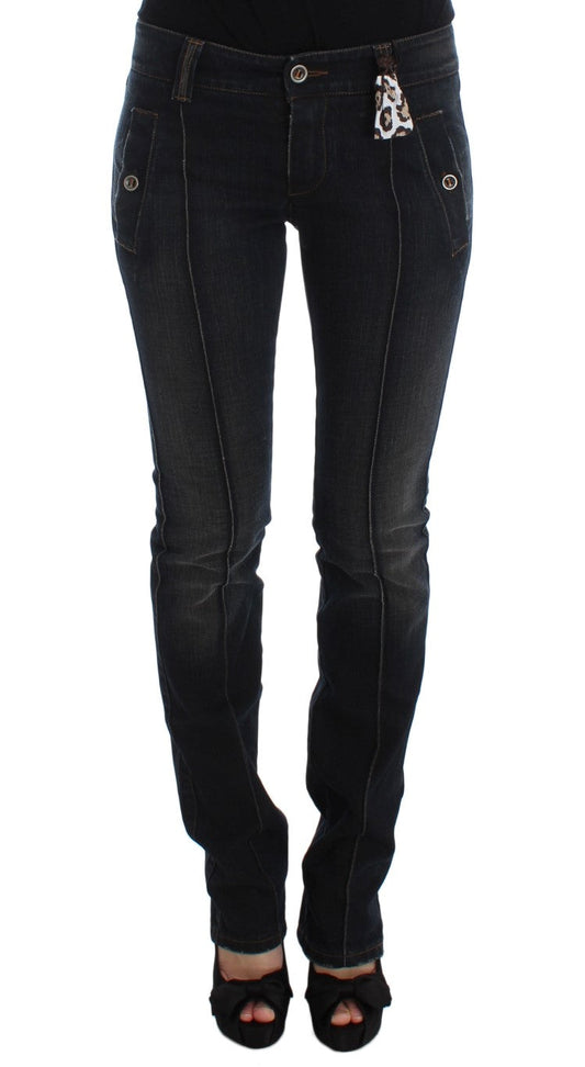 Ermanno Scervino Blue Wash Cotton Slim Fit Women's Jeans