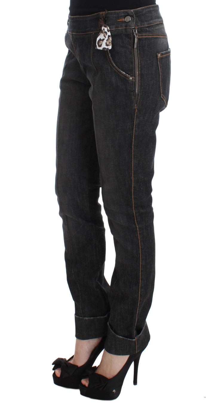 Ermanno Scervino Gray Cotton Slim Fit Denim Women's Jeans
