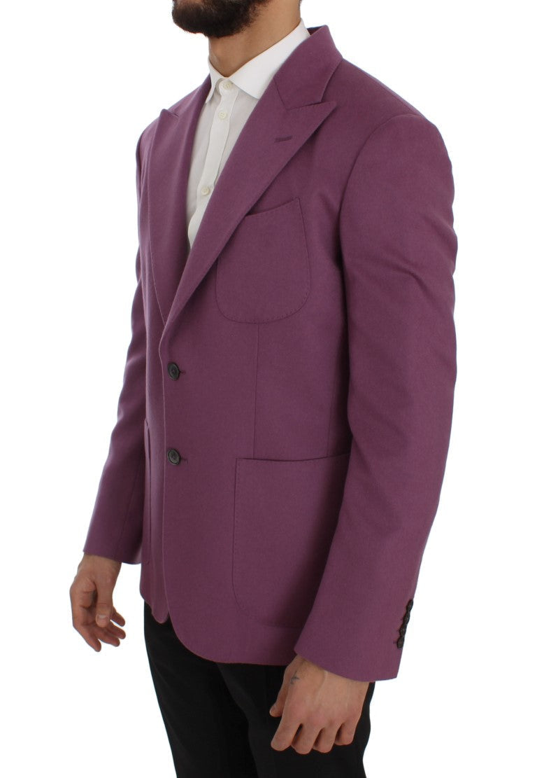 Dolce & Gabbana Purple Cashmere Slim Fit Blazer Men's Jacket