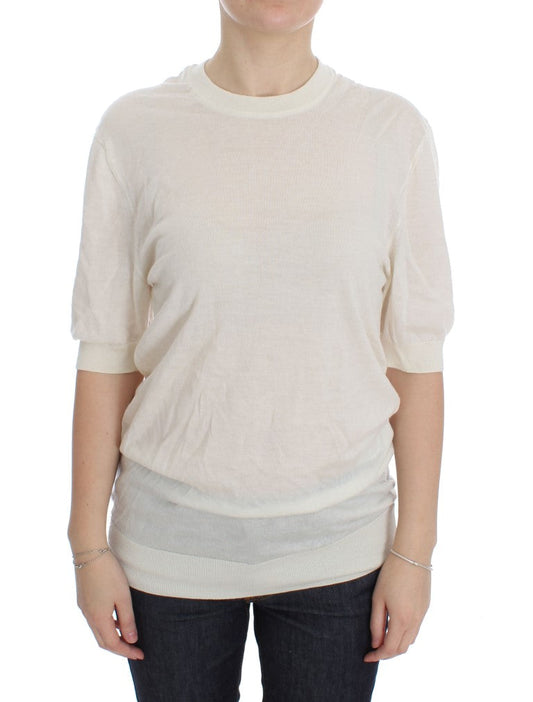 Dolce & Gabbana White 100% Cashmere Women's Sweater