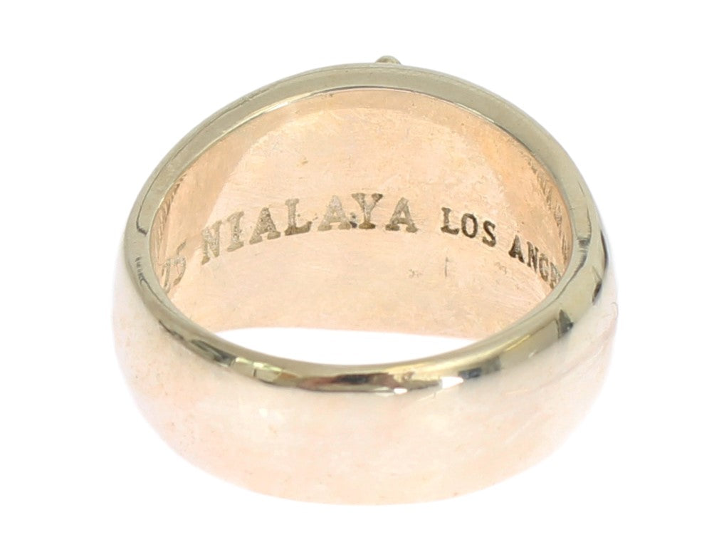 Nialaya Silver Crest 925 Sterling Men's Ring
