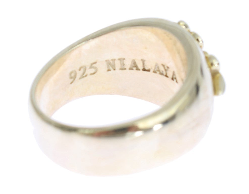 Nialaya Silver Crest 925 Sterling Men's Ring
