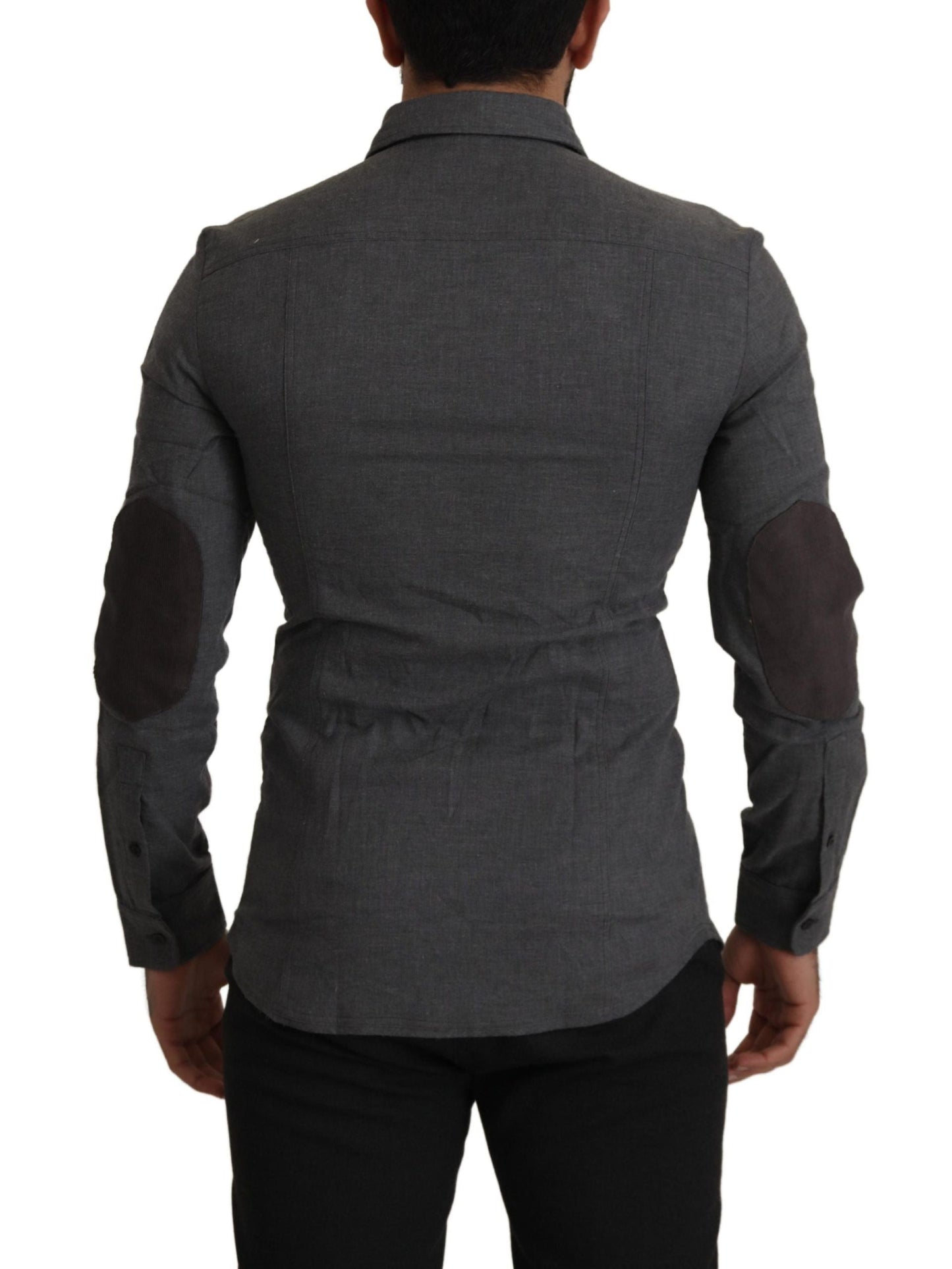 Costume National Dark Gray Cotton Casual Mens Men's Shirt