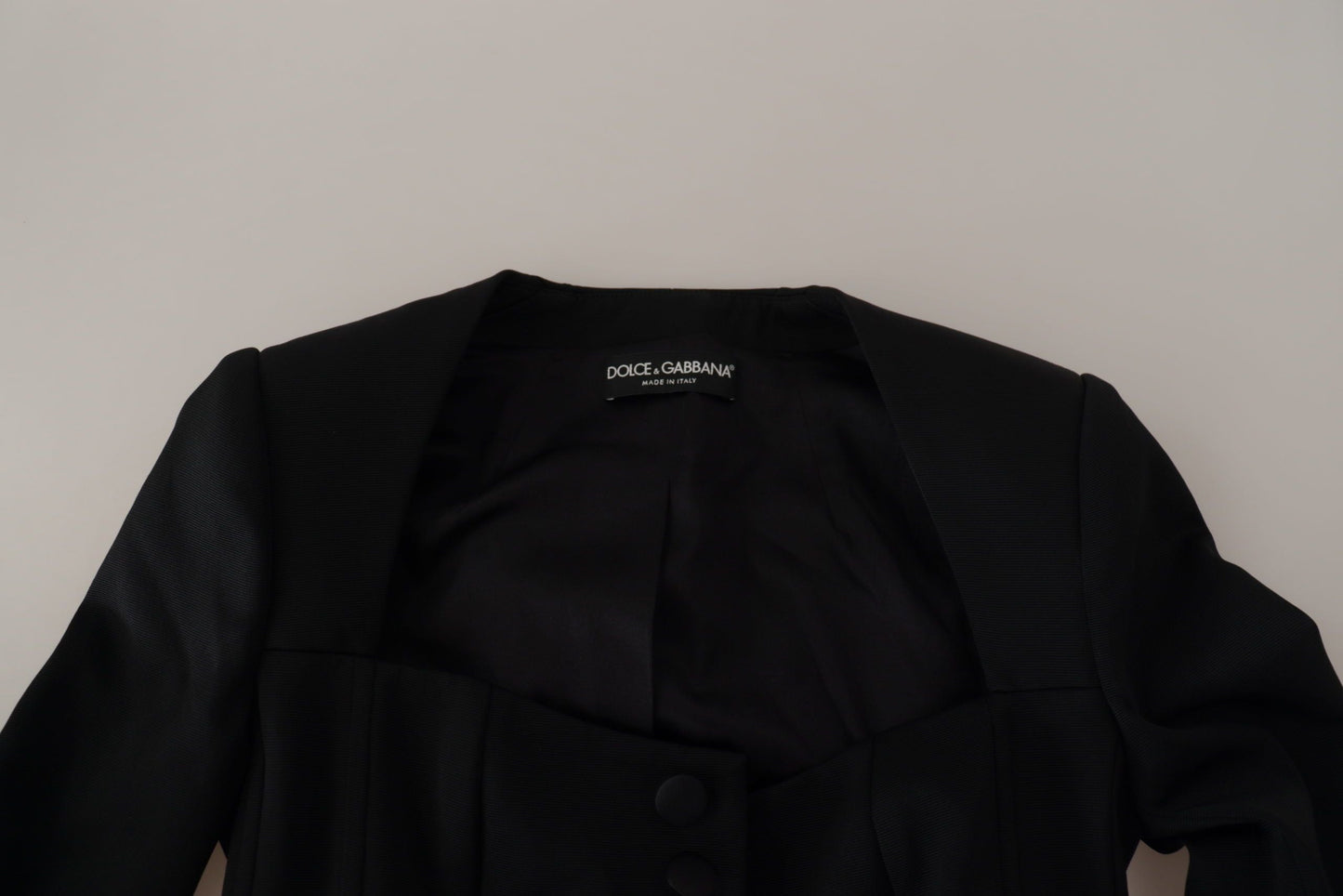 Dolce & Gabbana Black Slim Fit Long Sleeves Snap Women's Jacket