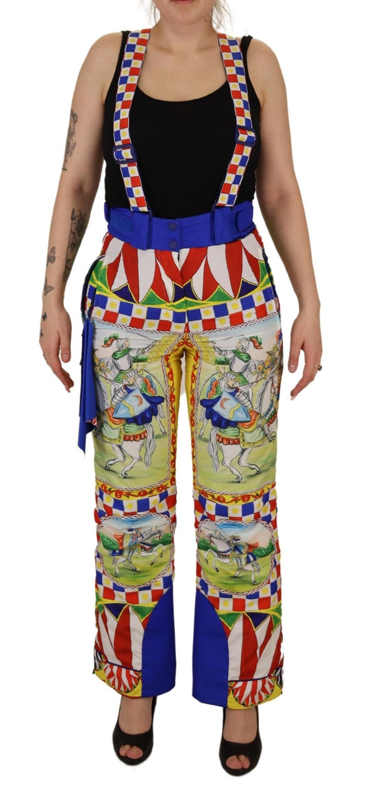Dolce & Gabbana Multicolor Printed Snow Trouser Women's Pants