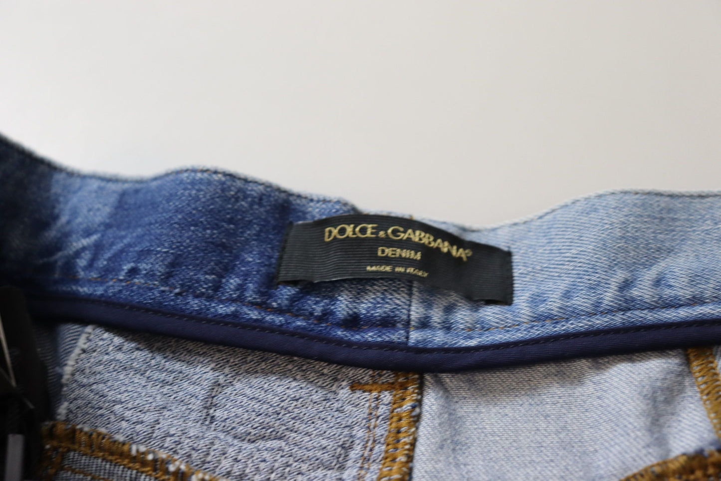 Dolce & Gabbana Multicolor Patchwork High Waist Denim Women's Jeans