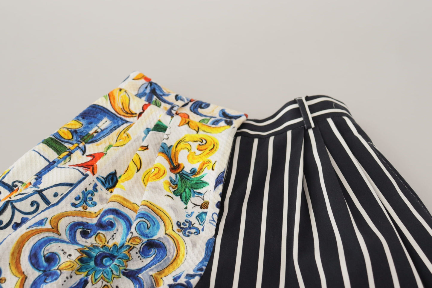 Dolce & Gabbana Multicolor Stripes Majolica Bermuda Women's Shorts