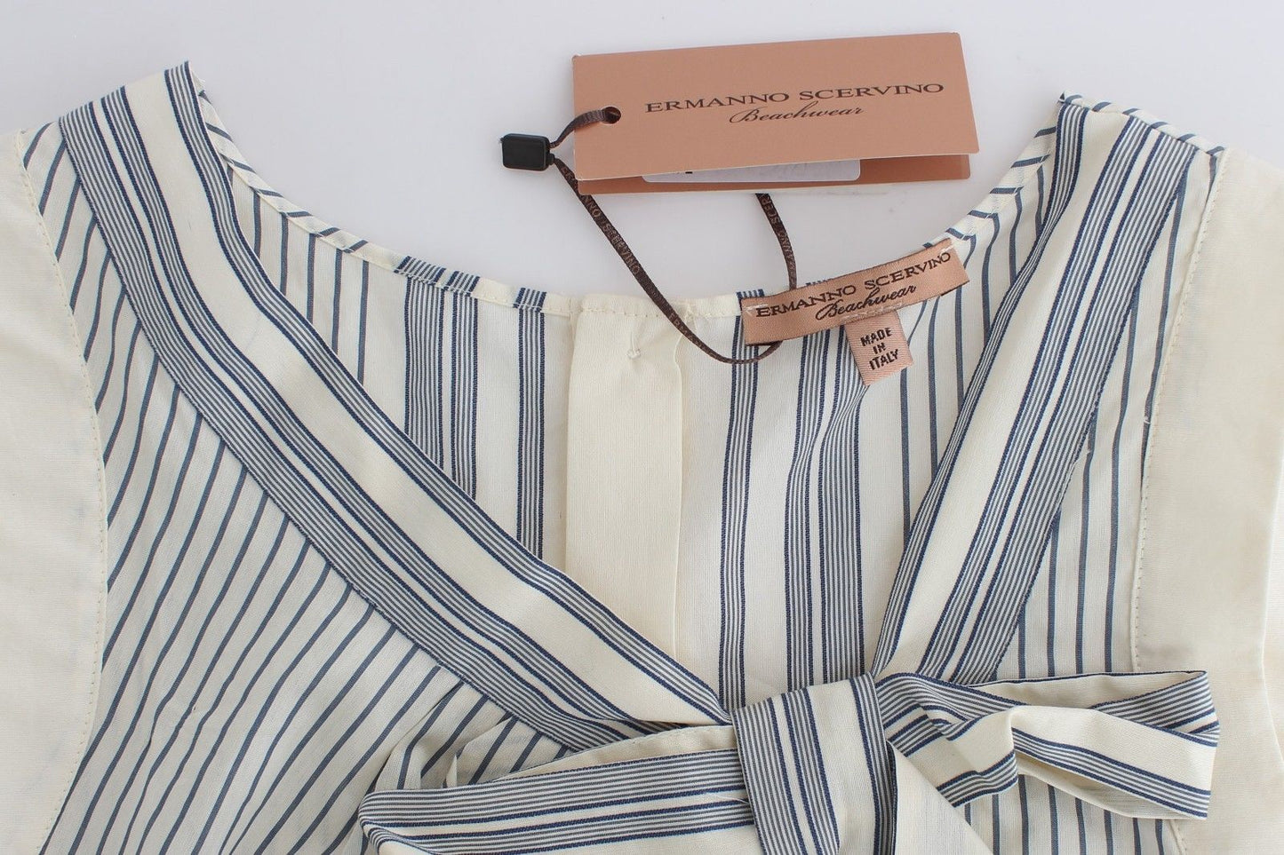 Ermanno Scervino Beachwear Striped Top Blouse Shirt Bow Women's Tank