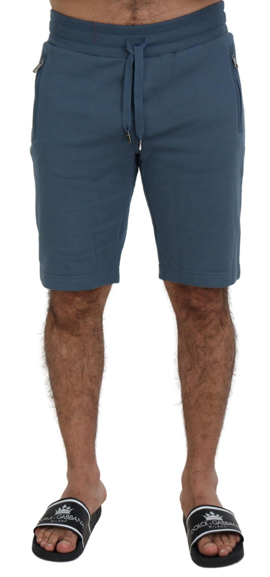 Dolce & Gabbana Blue Cotton Bermuda Casual Mens Men's Shorts