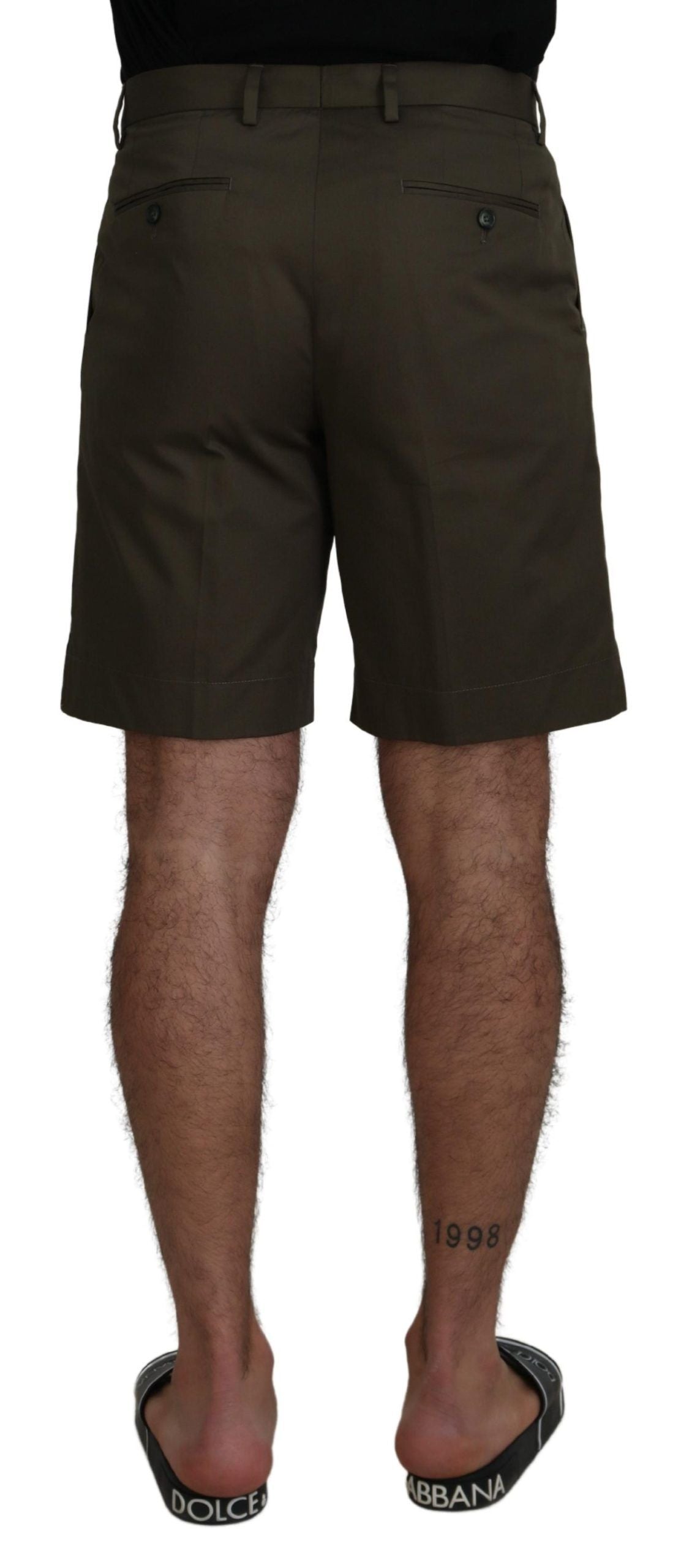 Dolce & Gabbana Green Chinos Cotton Casual Men's Shorts