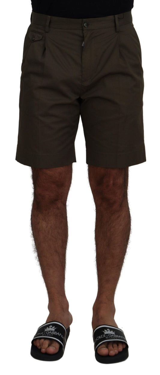 Dolce & Gabbana Green Chinos Cotton Casual Men's Shorts