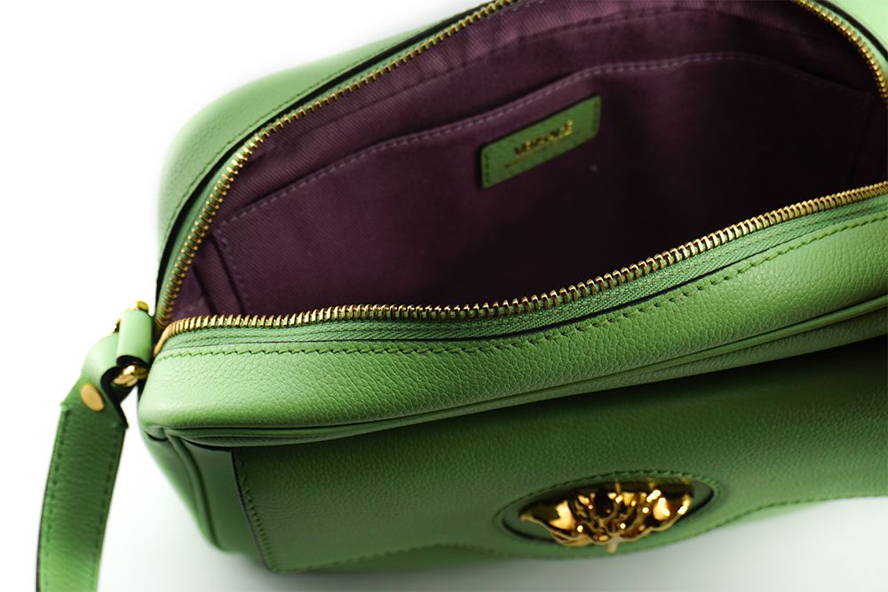 Versace Mint Green Calf Leather Camera Shoulder Women's Bag