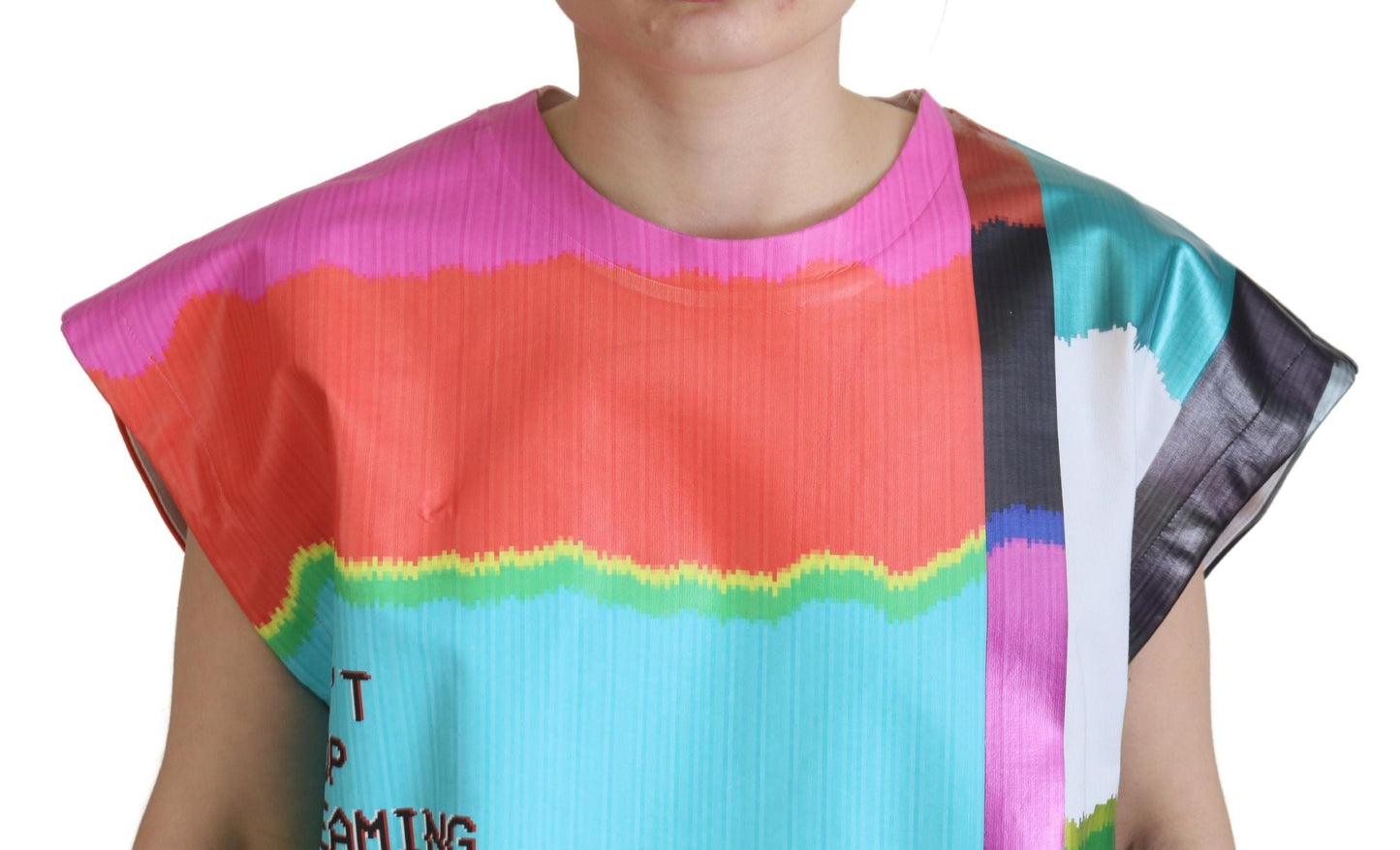 Dolce & Gabbana Multicolor TV Print Blouse Cotton  Women's T-shirt