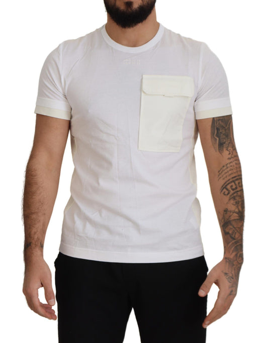 Dolce & Gabbana White Flap Pocket Short Sleeves Men's T-shirt