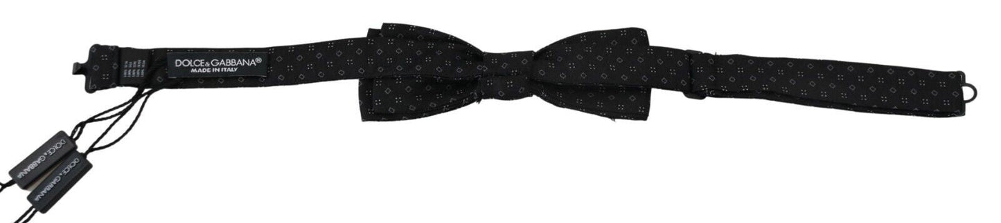 Dolce & Gabbana Black Silk Patterned NeckMen's Men Accessory Bow Men's Tie