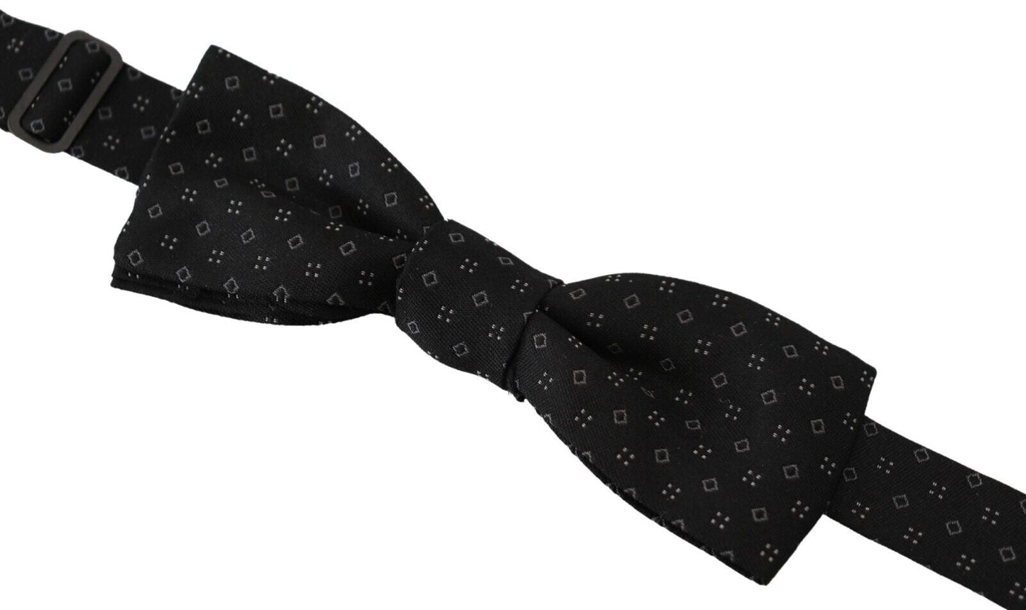 Dolce & Gabbana Black Silk Patterned NeckMen's Men Accessory Bow Men's Tie