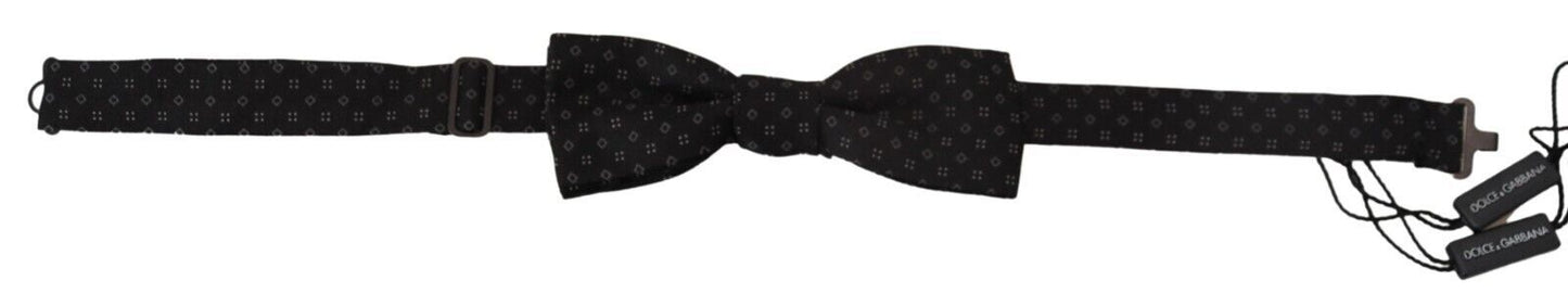 Dolce & Gabbana Black Silk Patterned NeckMen's Men Accessory Bow Men's Tie