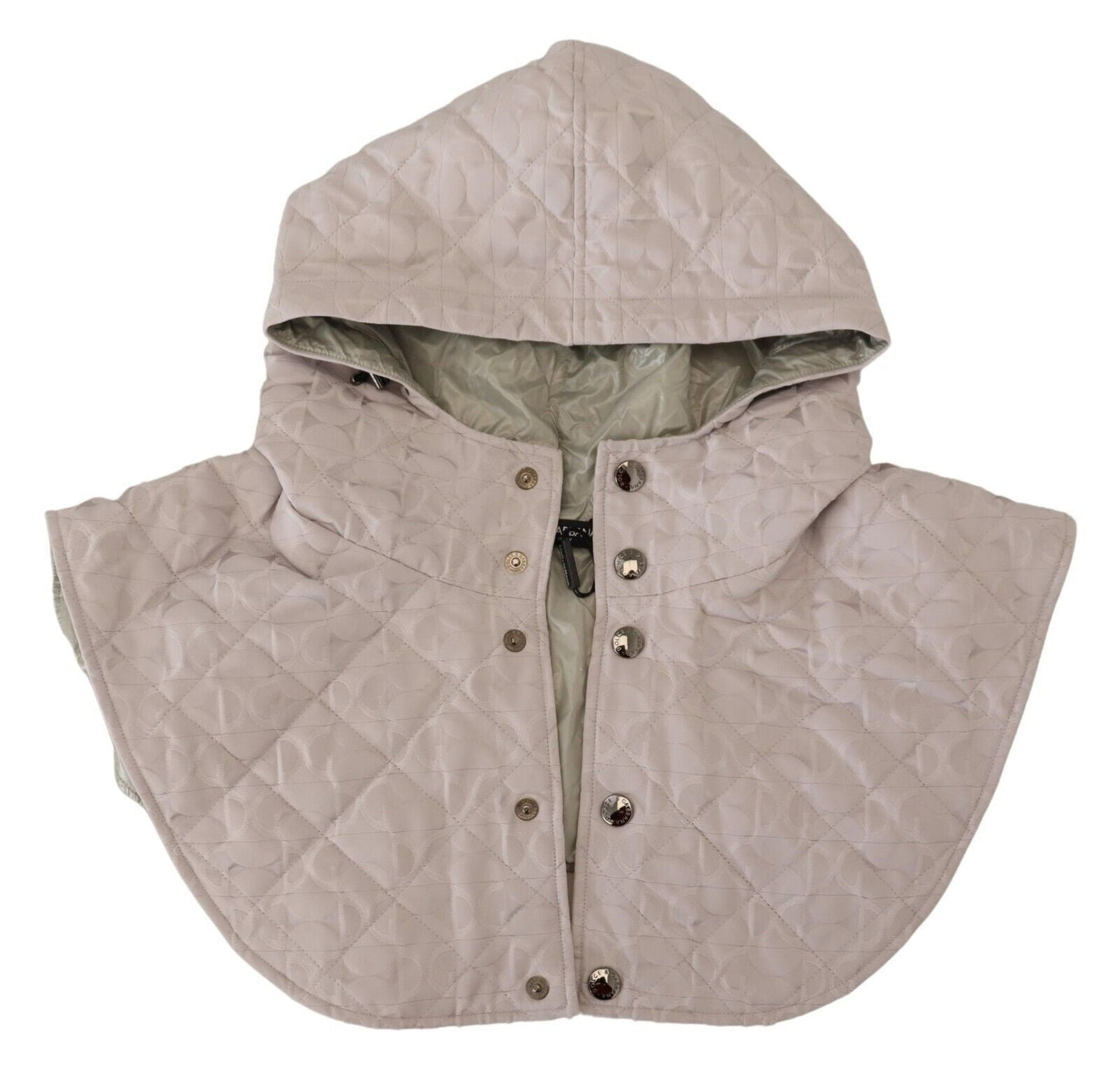 Dolce & Gabbana White Quilted Whole Head Wrap One Size Nylon Men's Hat