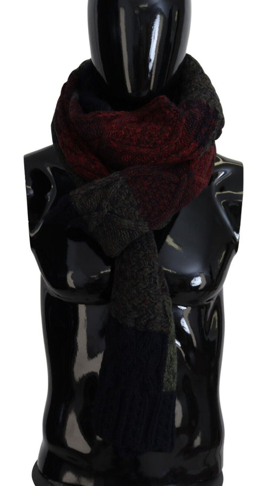 Dolce & Gabbana Multicolor Knitted Men Neck Wrap Shawl Men's Scarf