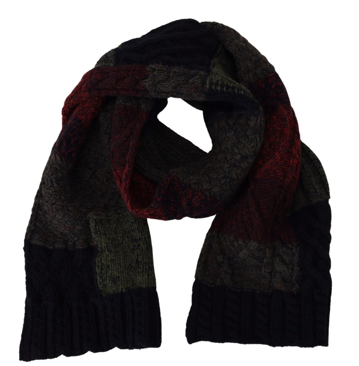 Dolce & Gabbana Multicolor Knitted Men Neck Wrap Shawl Men's Scarf