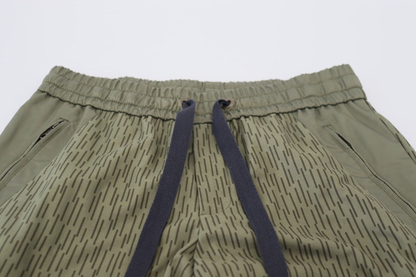 Dolce & Gabbana Green Striped Cargo Zipper Leg Men Trouser Men's Pants