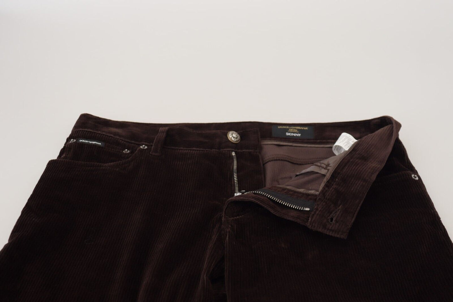 Dolce & Gabbana Brown Corduroy Men Casual Trouser Men's Pants