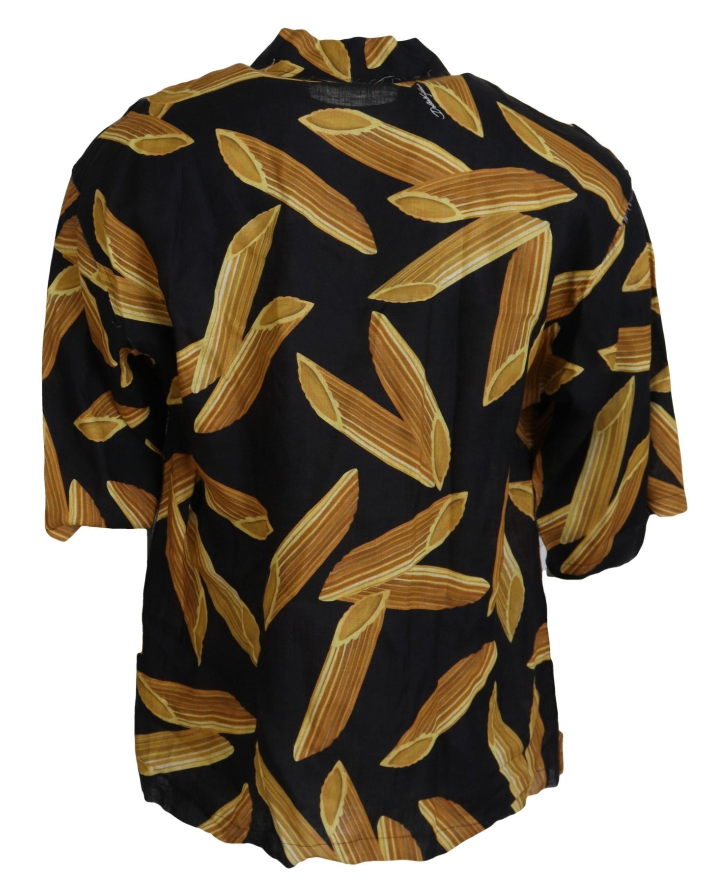 Dolce & Gabbana Black Casual Penne Rigate Linen Casual Men's Shirt
