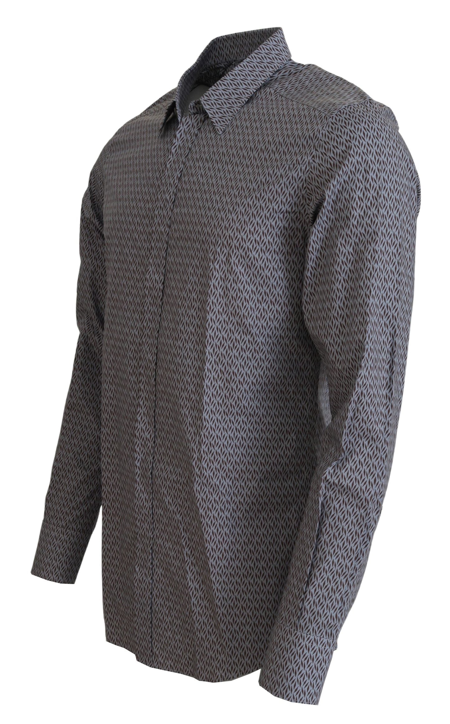 Dolce & Gabbana Gray Brown GOLD Slim Fit Dress Formal Men's Shirt