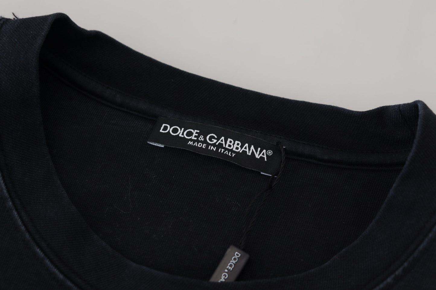 Dolce & Gabbana Black D&G Fashion Round Neck Cotton Women's T-shirt