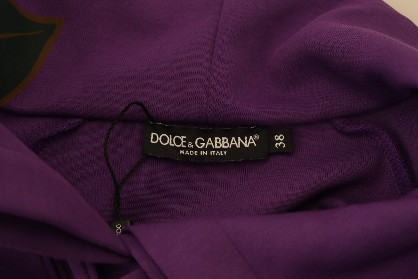 Dolce & Gabbana Purple Floral Print Pullover  Cotton Women's Sweater