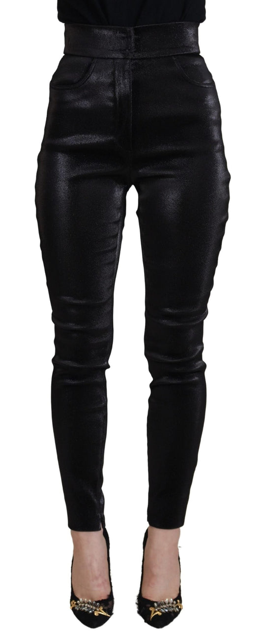 Dolce & Gabbana Black Washed Cotton Skinny Denim Women's Jeans