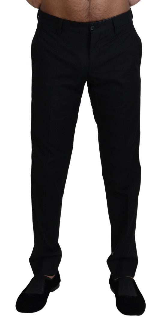 Dolce & Gabbana Black Chino Formal Cotton Men's Pants