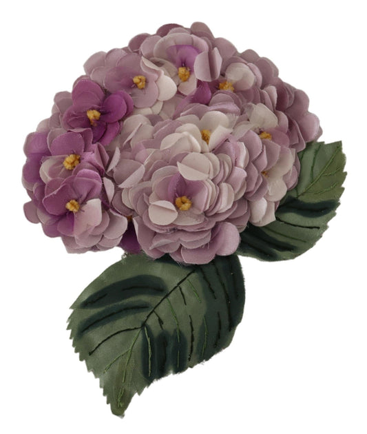 Dolce & Gabbana Purple Floral Gold Tone Brass Women Women's Brooch