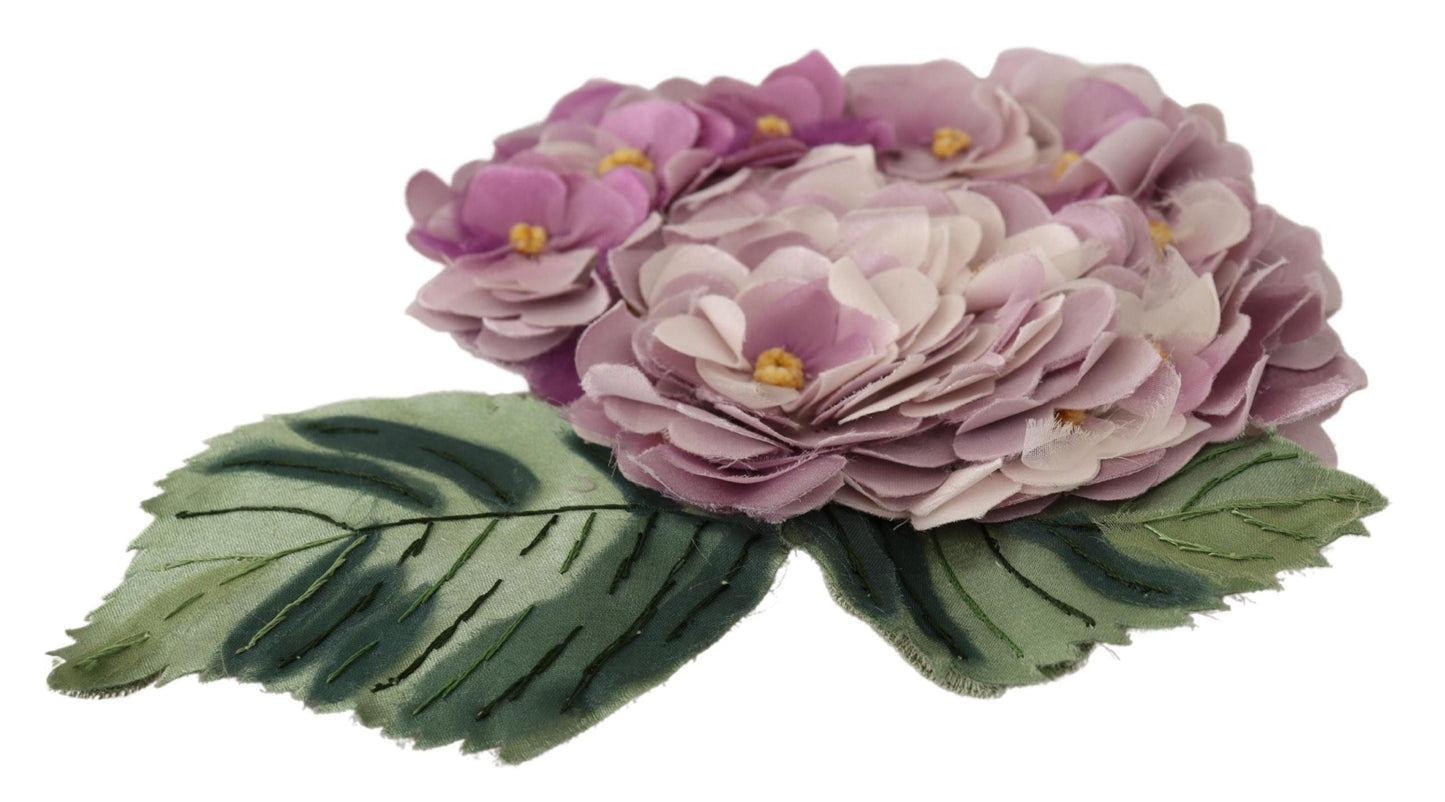 Dolce & Gabbana Purple Floral Gold Tone Brass Women Women's Brooch