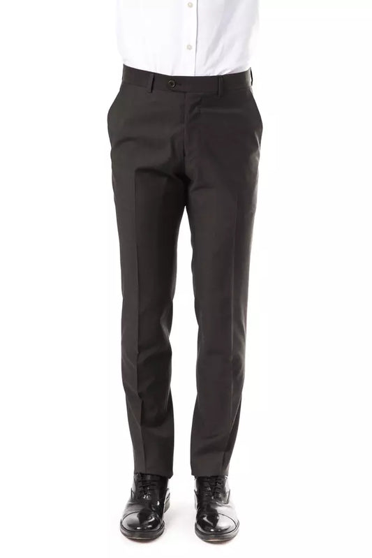 Uominitaliani Gray Wool Men's Suit Men's Pant