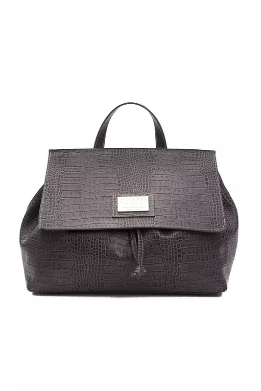 Pompei Donatella Gray Leather Women Shoulder Women's Bag