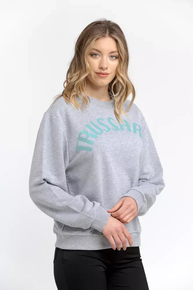 Trussardi Gray Cotton Women Women's Sweatshirt