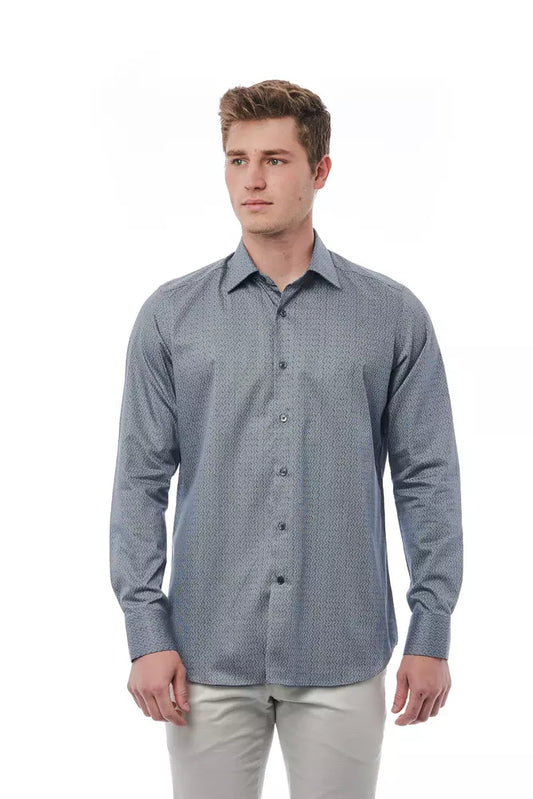Bagutta Black Cotton Men Men's Shirt