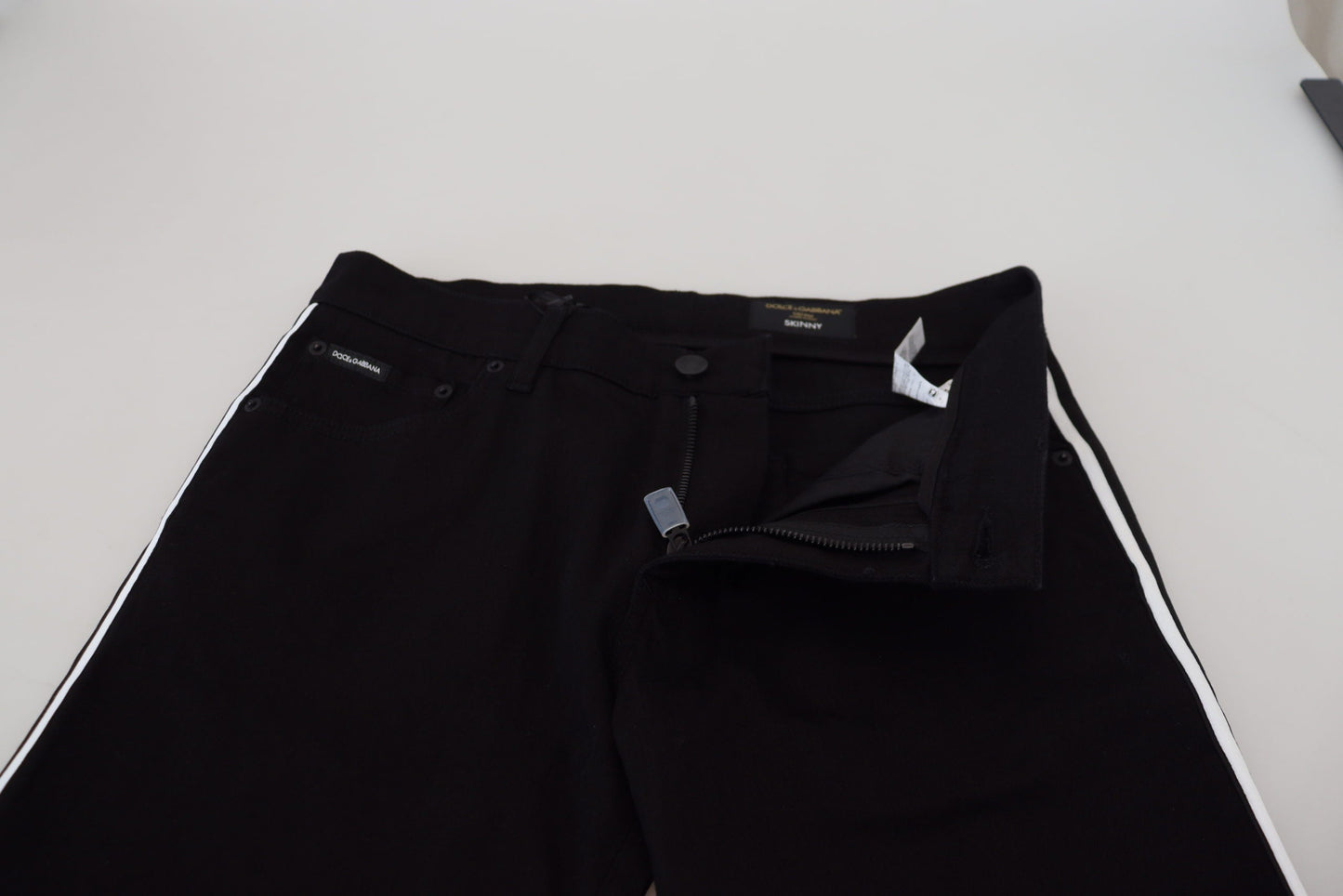 Dolce & Gabbana Black Cotton DG Crown Men Denim Men's Jeans