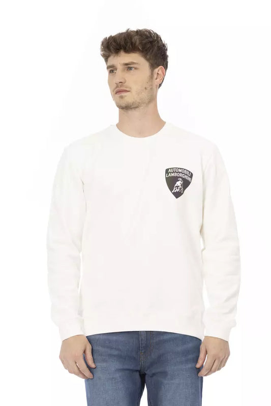 Automobili Lamborghini White Cotton Men's Men's Sweater