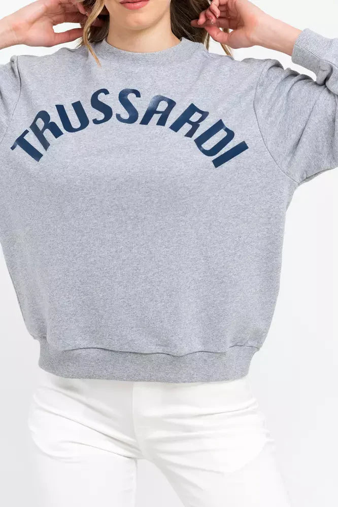 Trussardi Gray Cotton Women Women's Sweatshirt