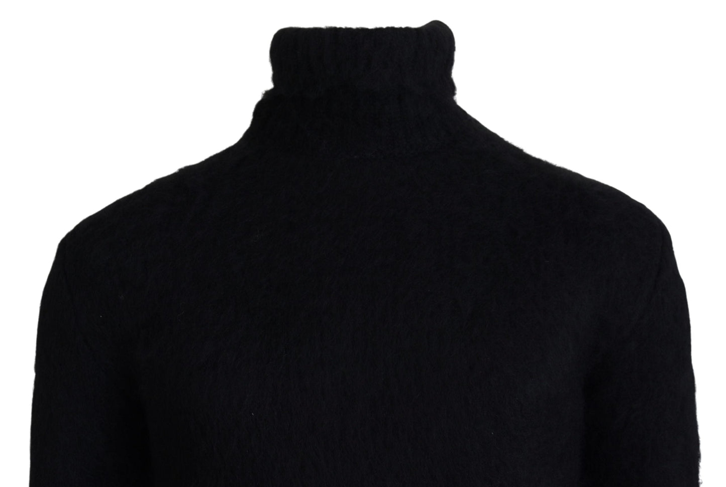 Dolce & Gabbana Black Gold Turtleneck Mohair Pullover Mens Men's Sweater