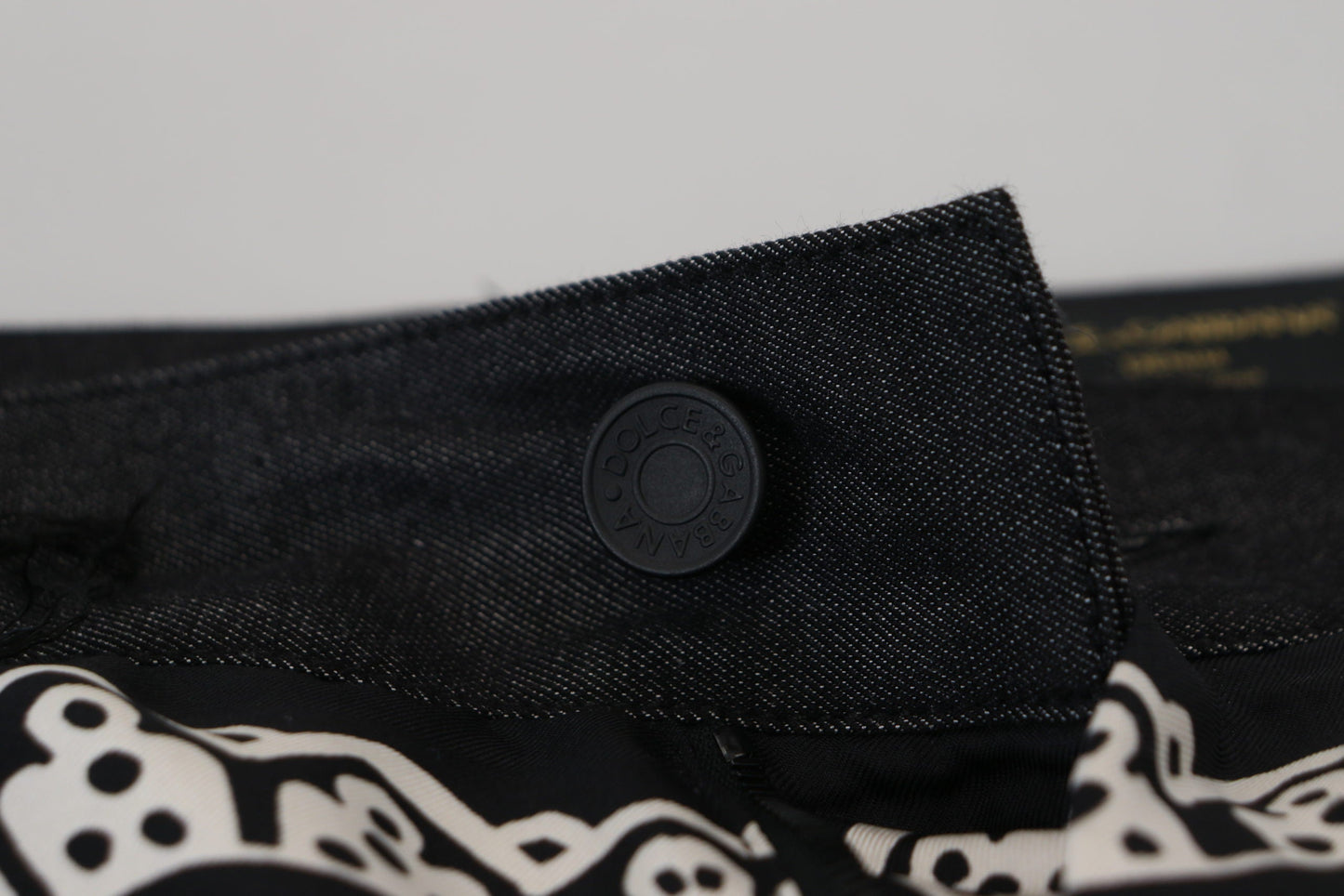 Dolce & Gabbana Black Silk Bandana Print Men's Pants