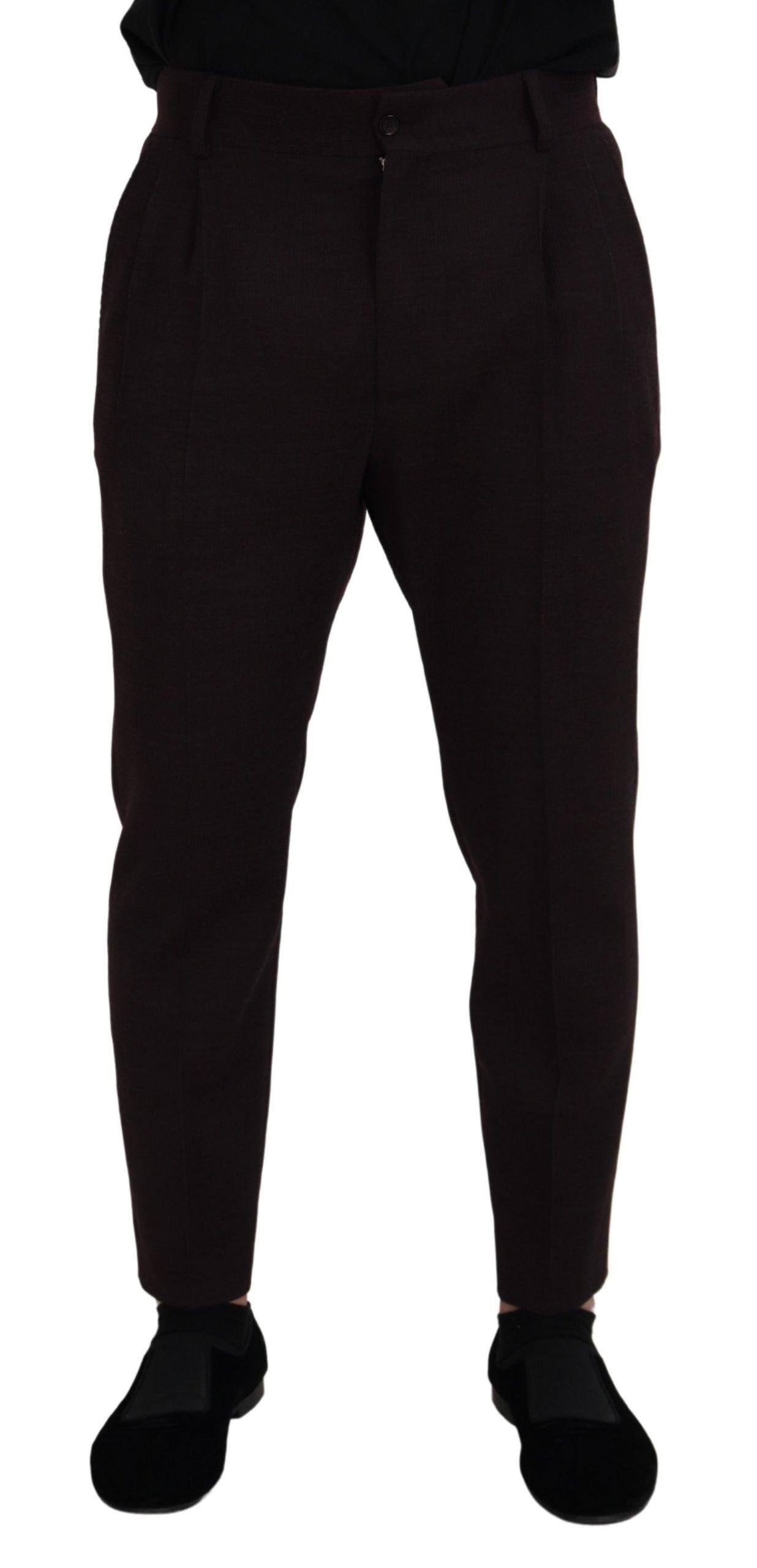 Dolce & Gabbana Brown Cotton Chino Men Men's Pants