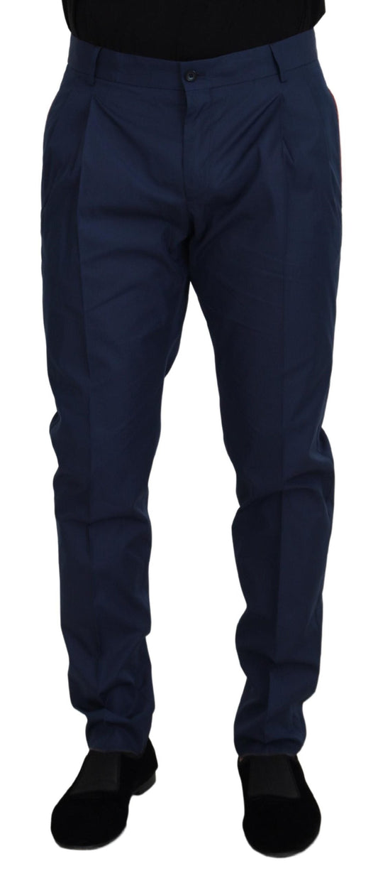 Dolce & Gabbana Blue Cotton Chino Formal Men's Pants