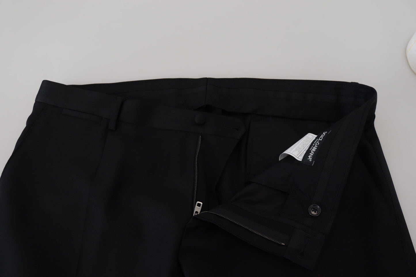 Dolce & Gabbana Black Wool Chino Formal Men's Pants