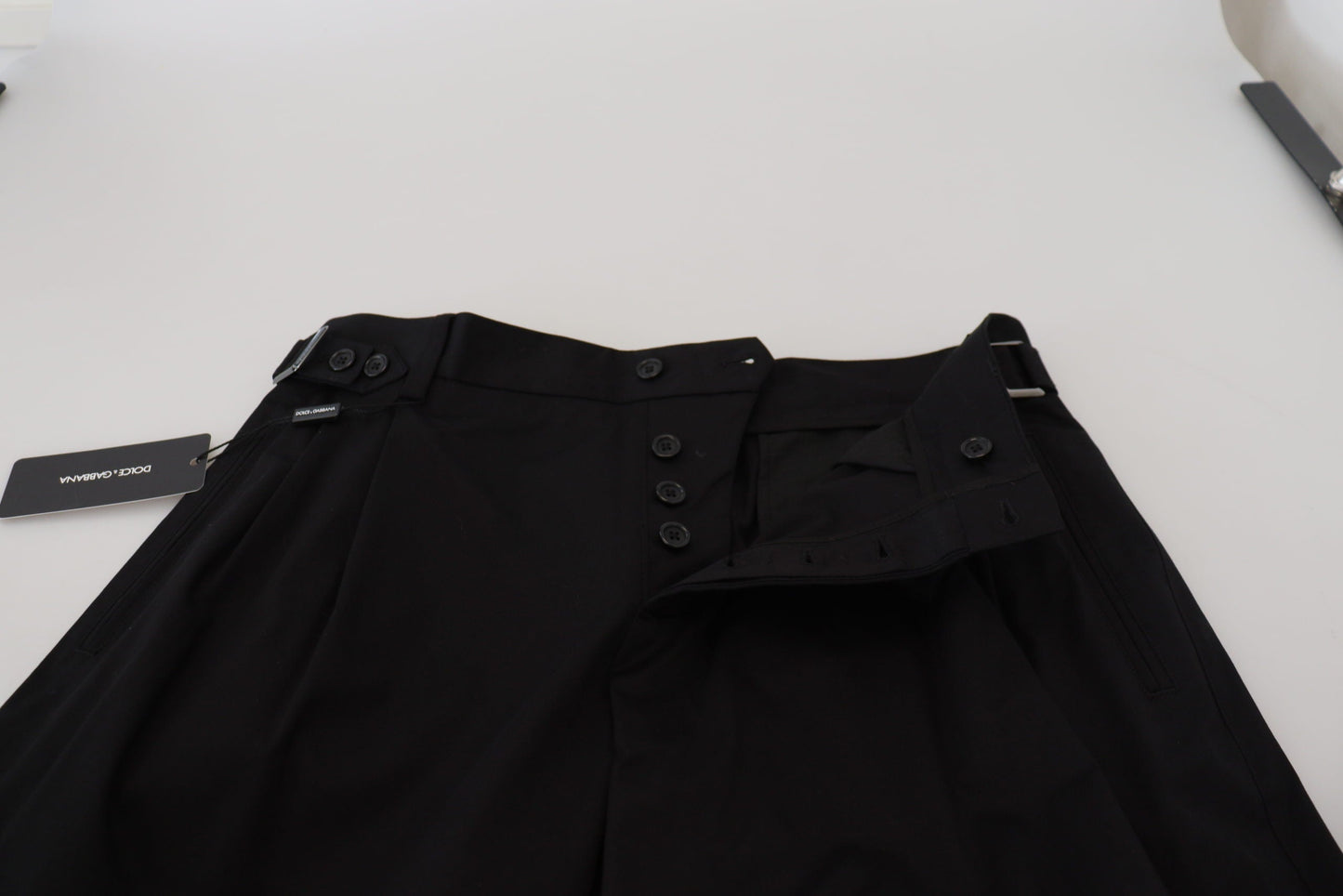 Dolce & Gabbana Black Cotton Chino Formal Men's Pants