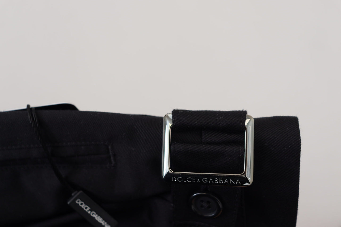 Dolce & Gabbana Black Cotton Chino Formal Men's Pants