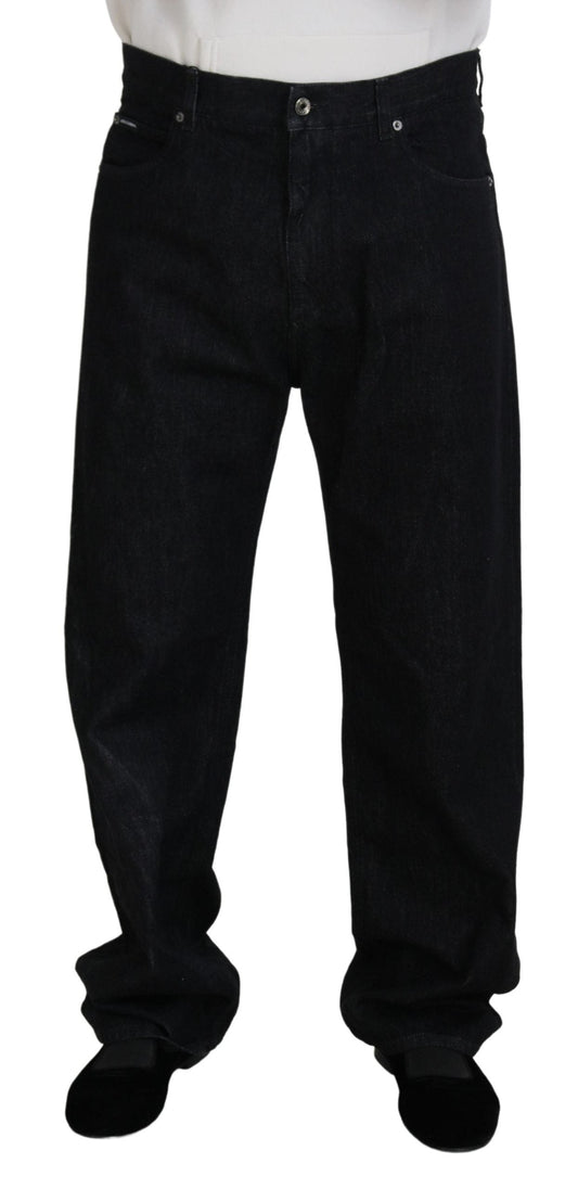 Dolce & Gabbana Black Washed Cotton Men Casual Denim Men's Jeans